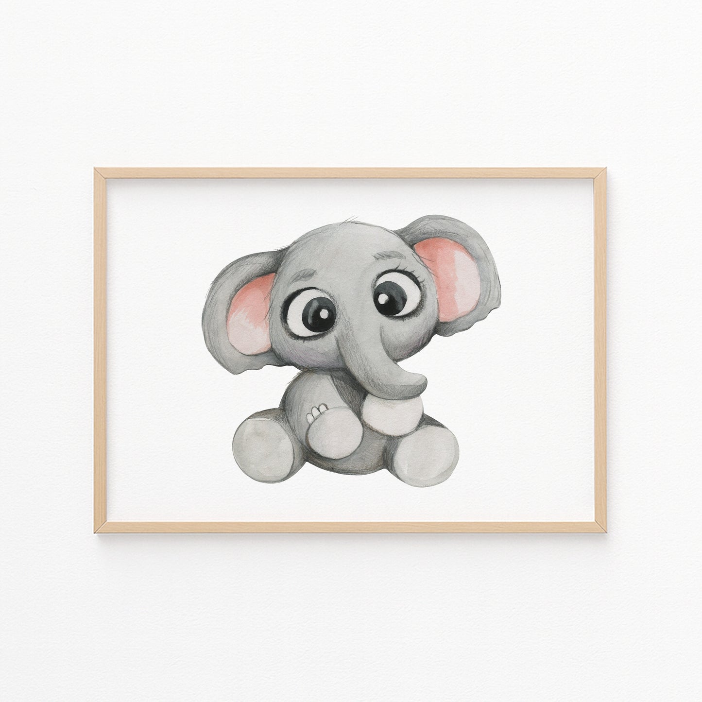 Kinderzimmerbild Elefant - Poster für das Kinderzimmer - Kunstdruck Babyzimmer A4 & A3