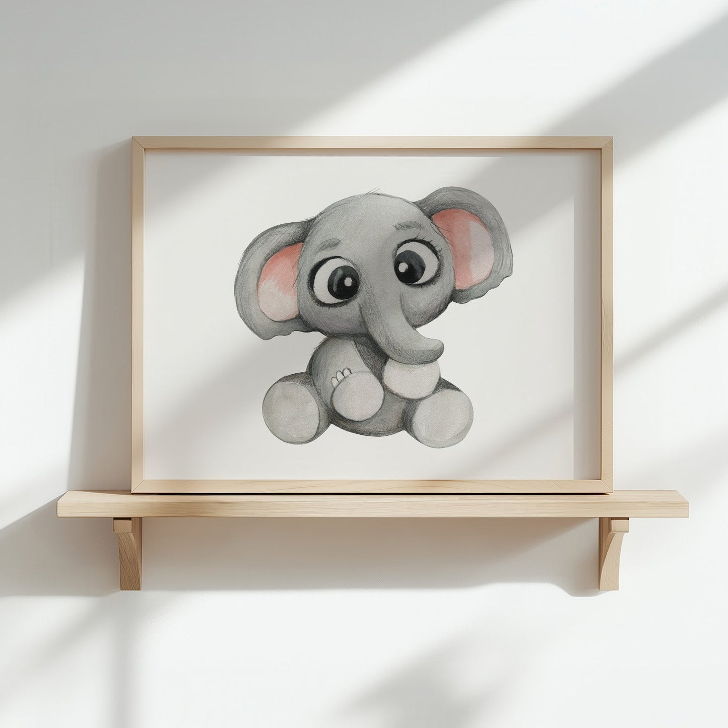 Kinderzimmerbild Elefant - Poster für das Kinderzimmer - Kunstdruck Babyzimmer A4 & A3
