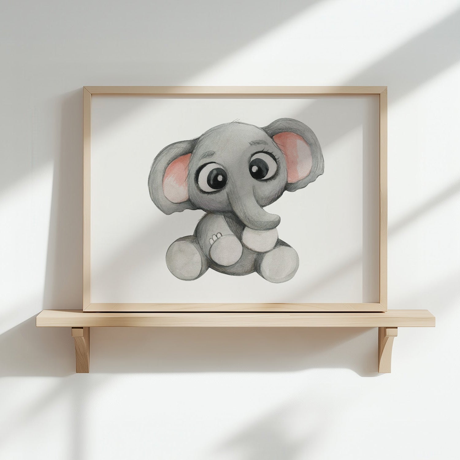 Kinderzimmerbild Elefant - Poster für das Kinderzimmer - Kunstdruck Babyzimmer A4 & A3