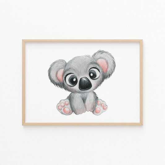 Kinderzimmerbild Koala - Poster für das Kinderzimmer - Kunstdruck Babyzimmer A4 & A3