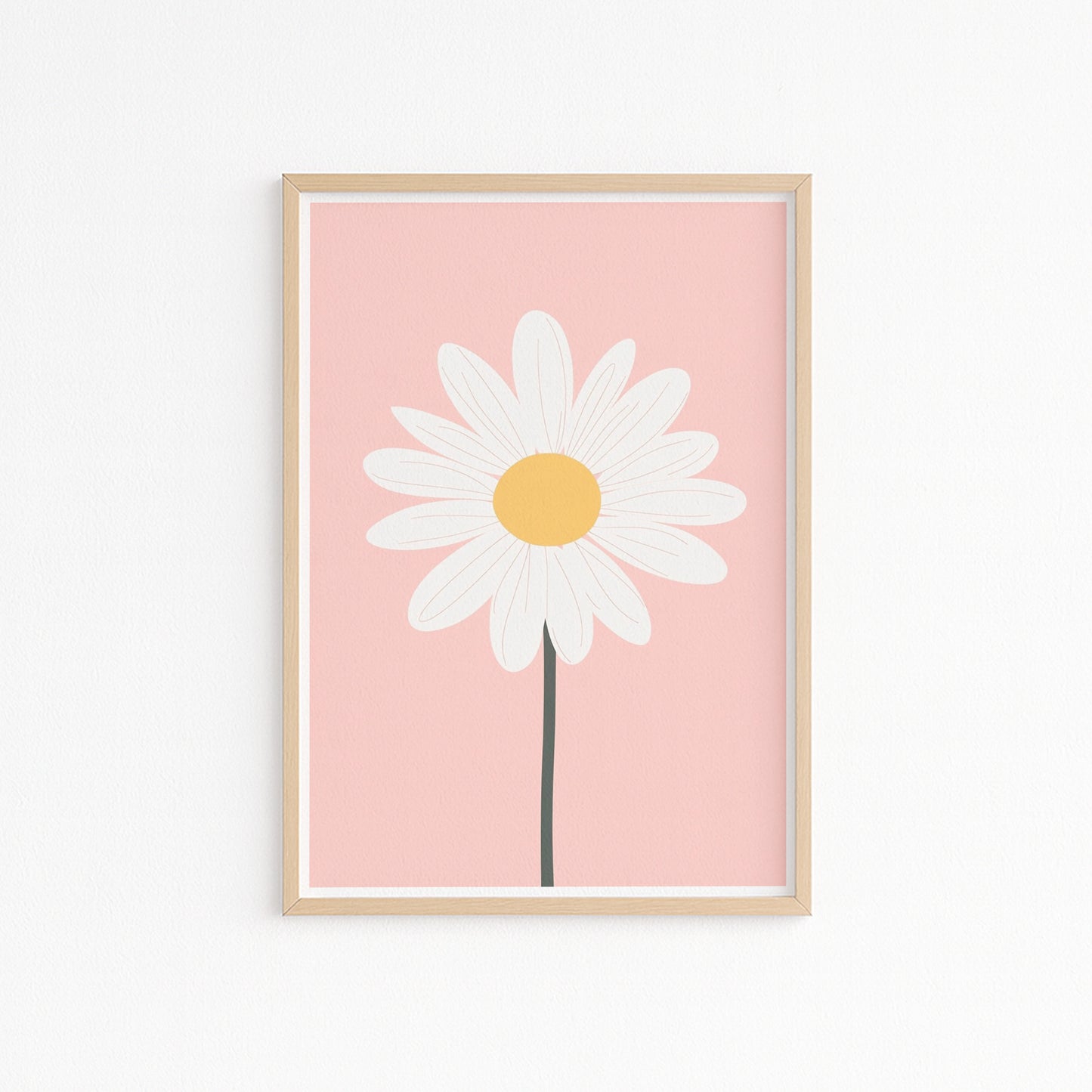 Kinderzimmer Bild mit einer Blume auf broas Hintergrund. Posterfür das Kinderzimmer Babyzimmer