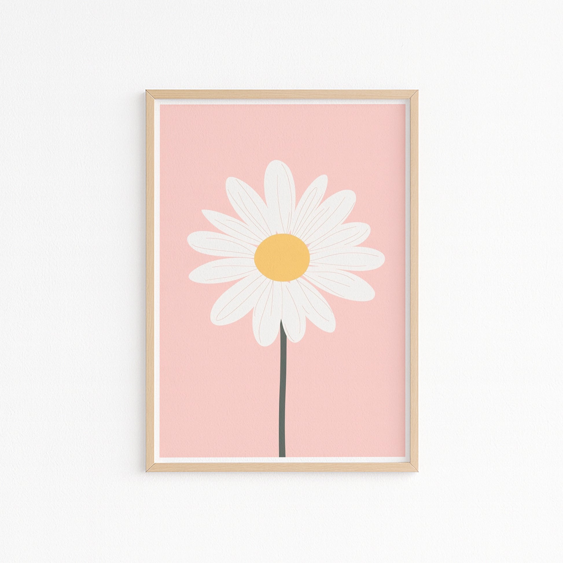 Kinderzimmer Bild mit einer Blume auf broas Hintergrund. Posterfür das Kinderzimmer Babyzimmer