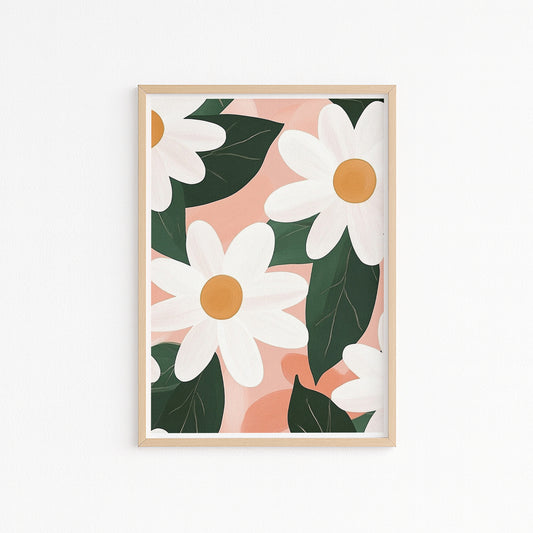 Kinderzimmerbild mit Blumen bunt sonnenblumen Din a4 Din a3 Poster für das Kinderzimmer Babayzimmer