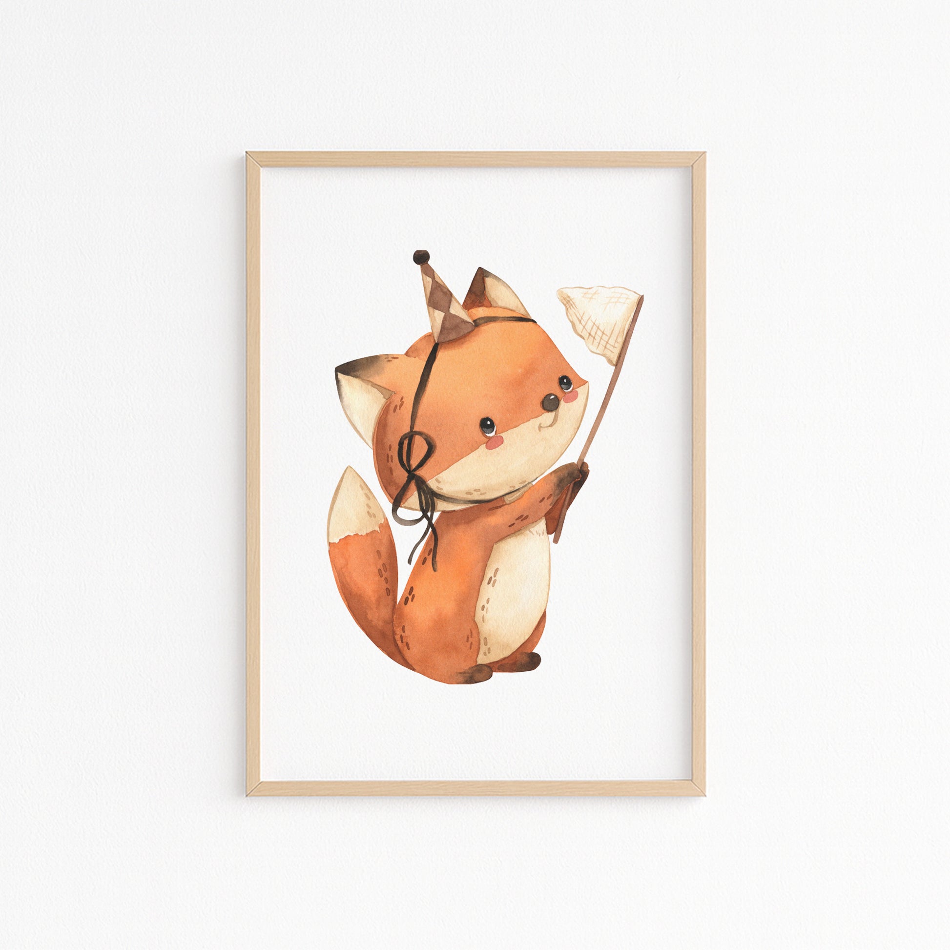 Kinderzimmerbild Fuchs mit Traumfänger Din A4 A3 - Poster für das Kinderzimmer babyzimmer 
