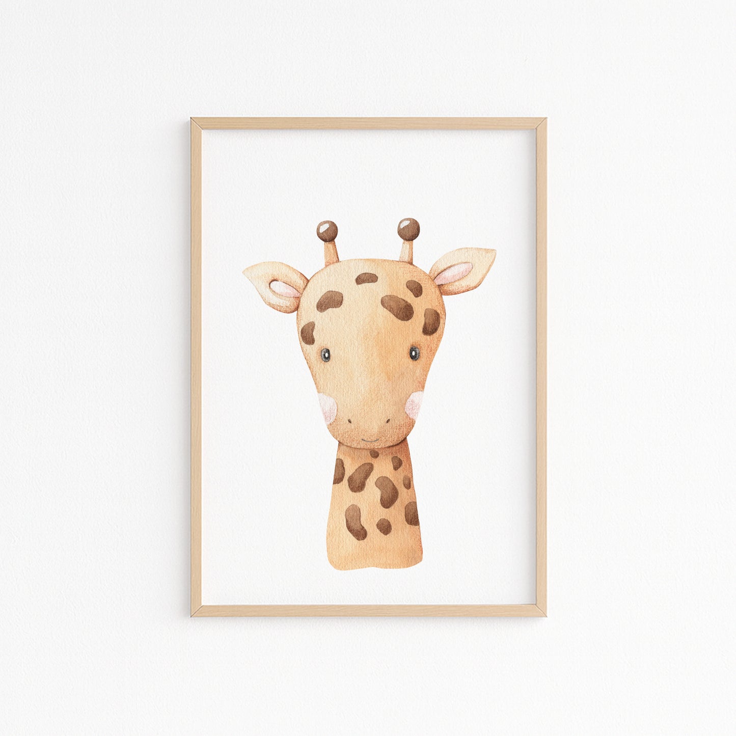 Kinderzimmerbild Giraffe gemald A4 A3 - Poster für das Kinderzimmer babyzimmer
