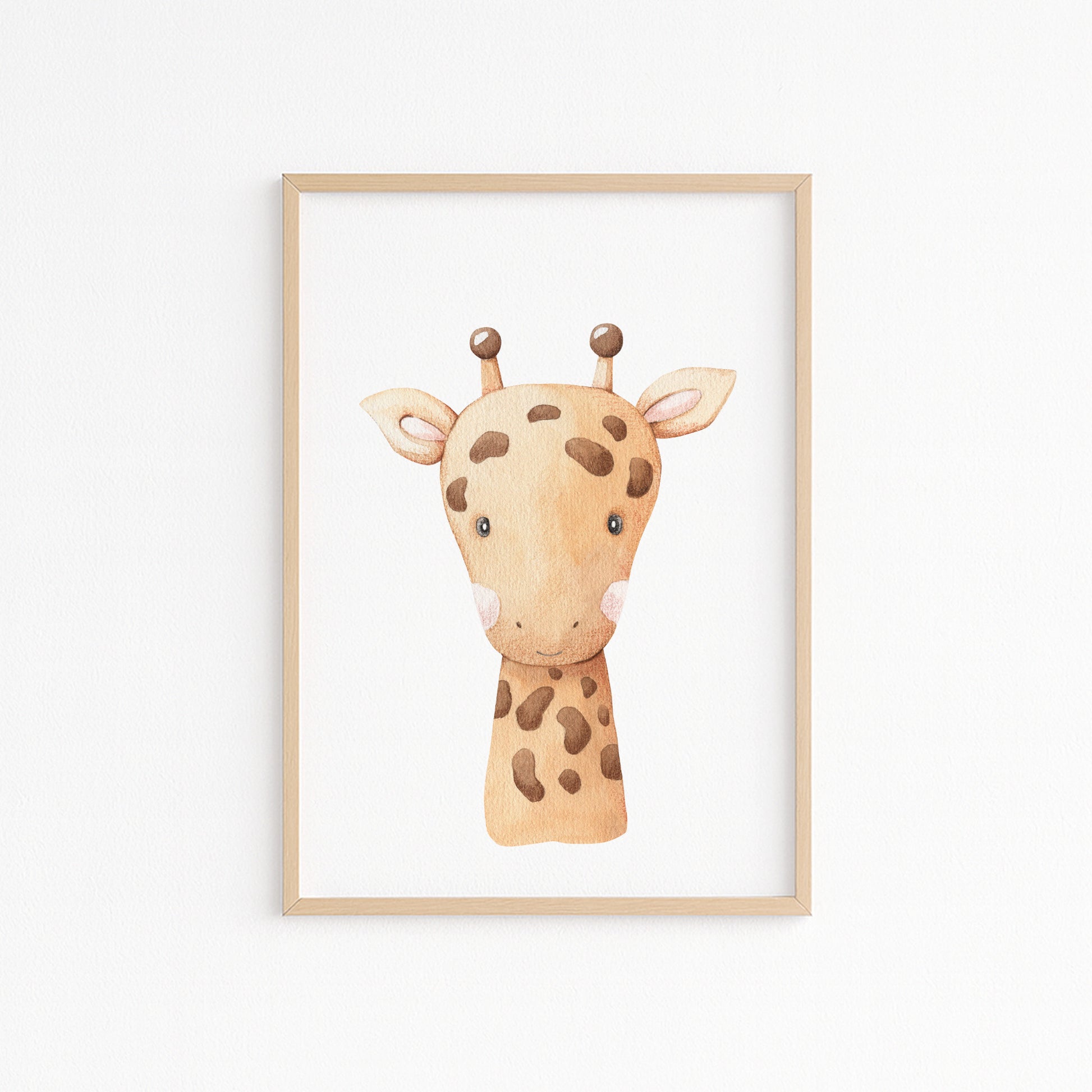 Kinderzimmerbild Giraffe gemald A4 A3 - Poster für das Kinderzimmer babyzimmer