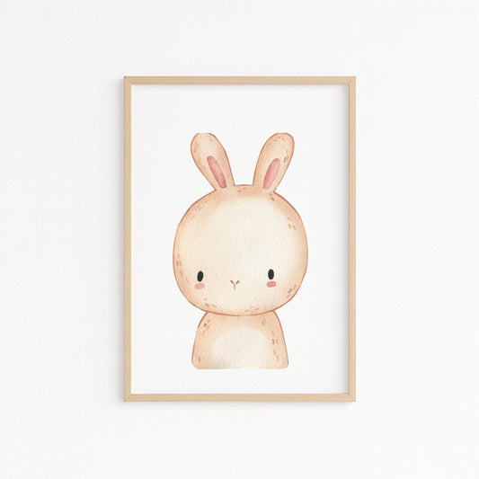 Kinderzimmerbild Hase Din A4 A3 - Poster für das Kinderzimmer babyzimmer