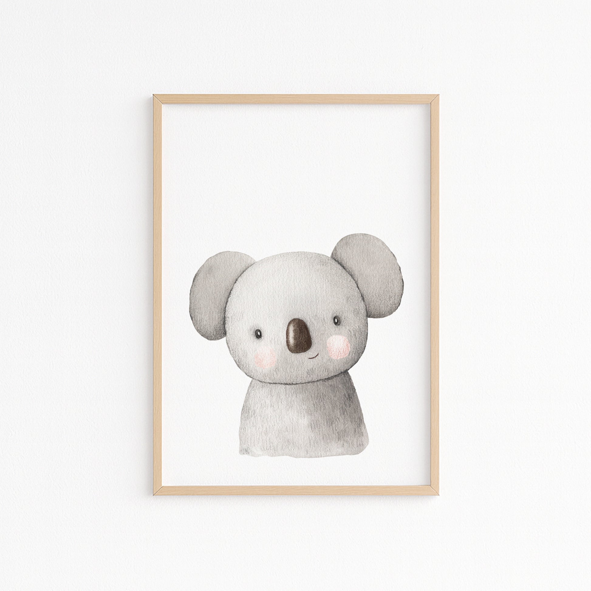Kinderzimmerbild Koala gemald A4 - Poster für das Kinderzimmer babyzimmer