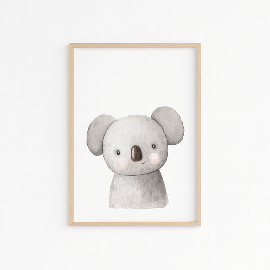 Kinderzimmerbild Koala gemald A4 - Poster für das Kinderzimmer babyzimmer