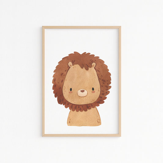 Kinderzimmerbild Löwe A4 A3 - Poster für das Kinderzimmer babyzimmer