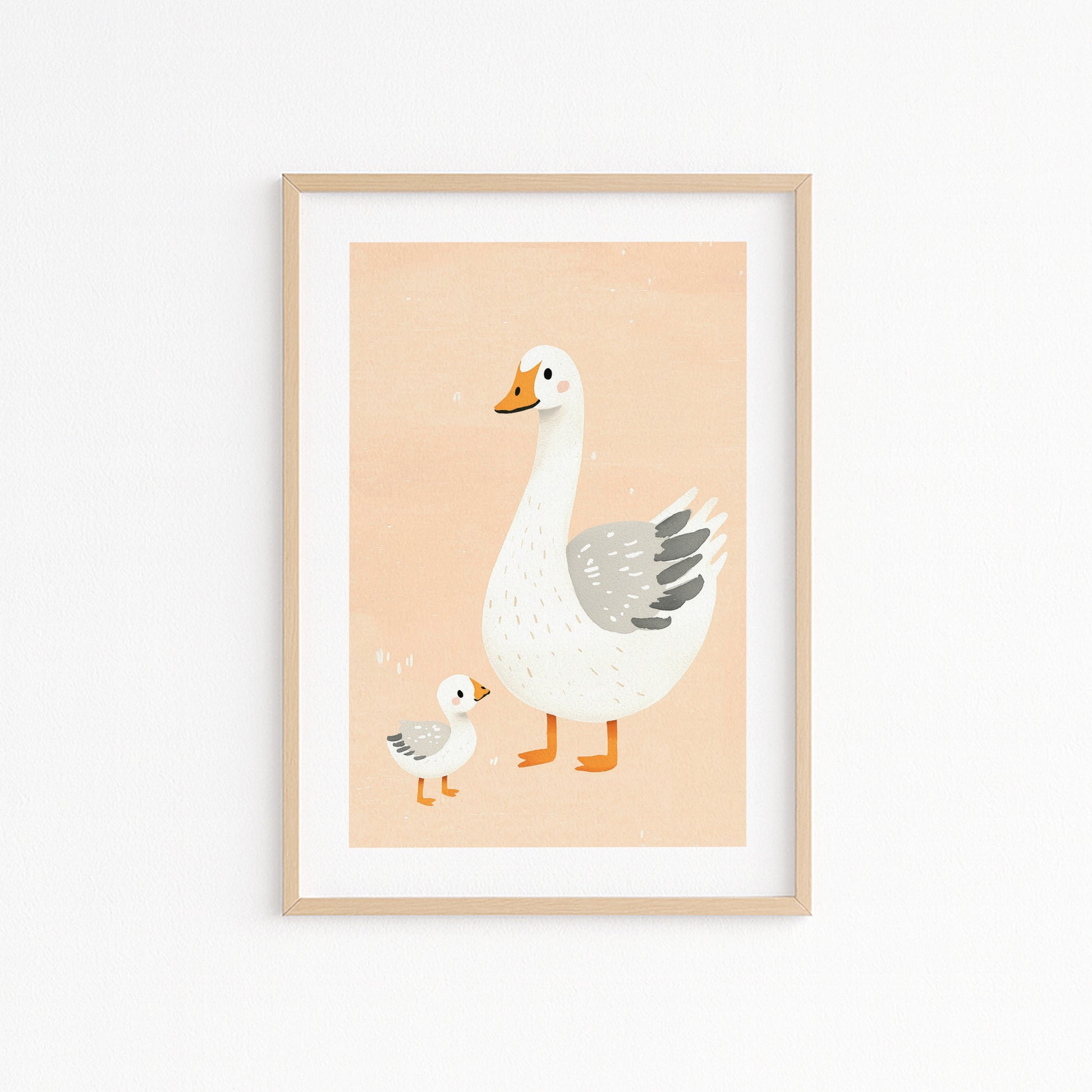 Kinderzimmerbild Ganz Mama mit Kind Din A4 A3 - Poster für das Kinderzimmer babyzimmer 