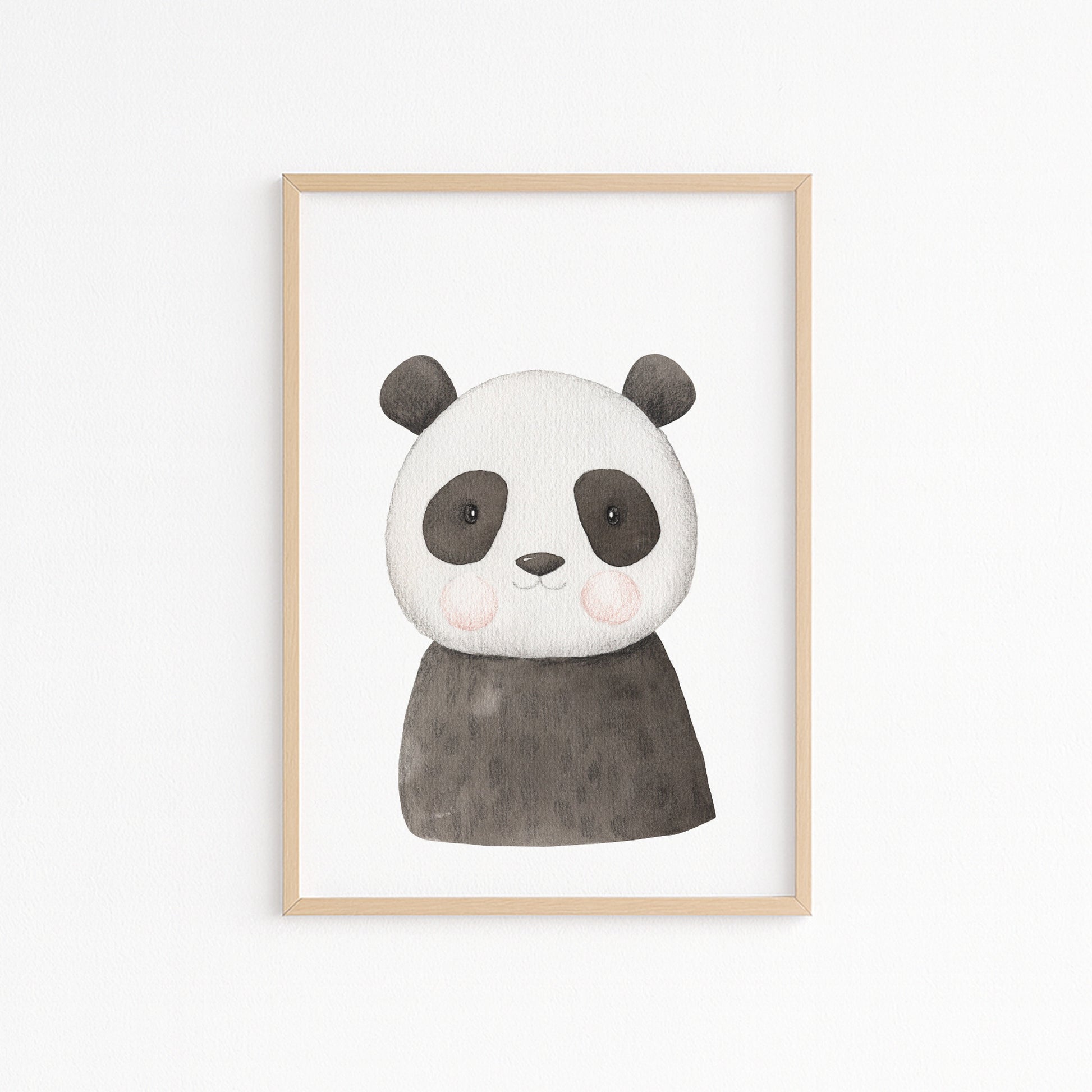 Kinderzimmerbild Panda gemald A4 - Poster für das Kinderzimmer babyzimmer