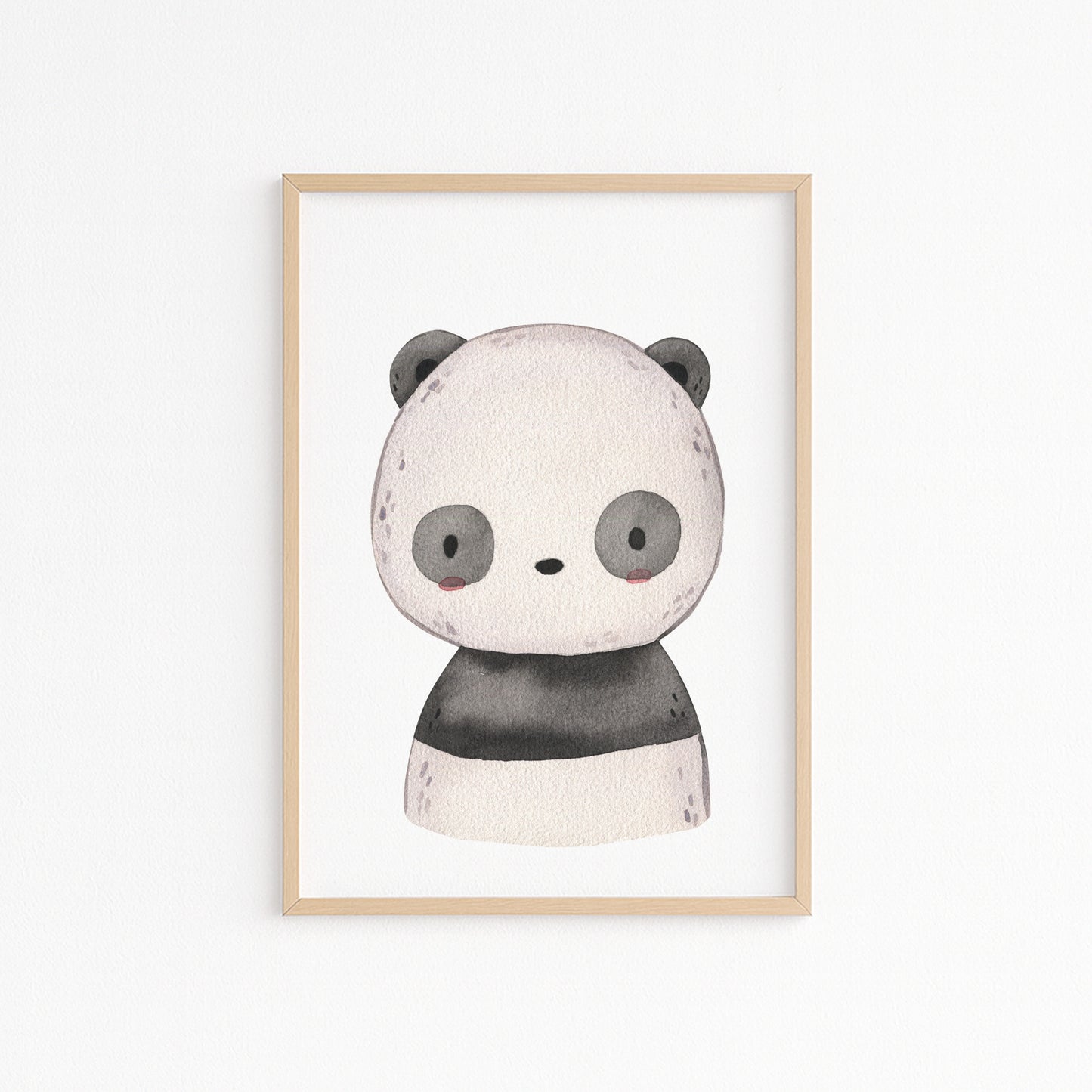 Kinderzimmerbild Panda schwarz weiß A4 A3 - Poster für das Kinderzimmer babyzimmer 