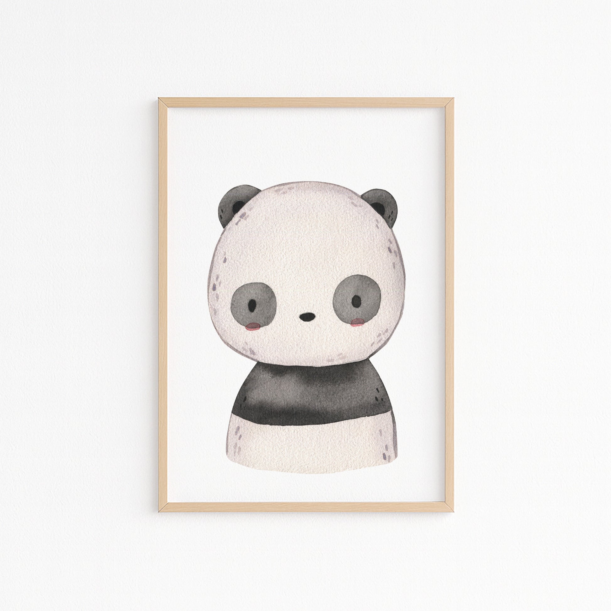 Kinderzimmerbild Panda schwarz weiß A4 A3 - Poster für das Kinderzimmer babyzimmer 