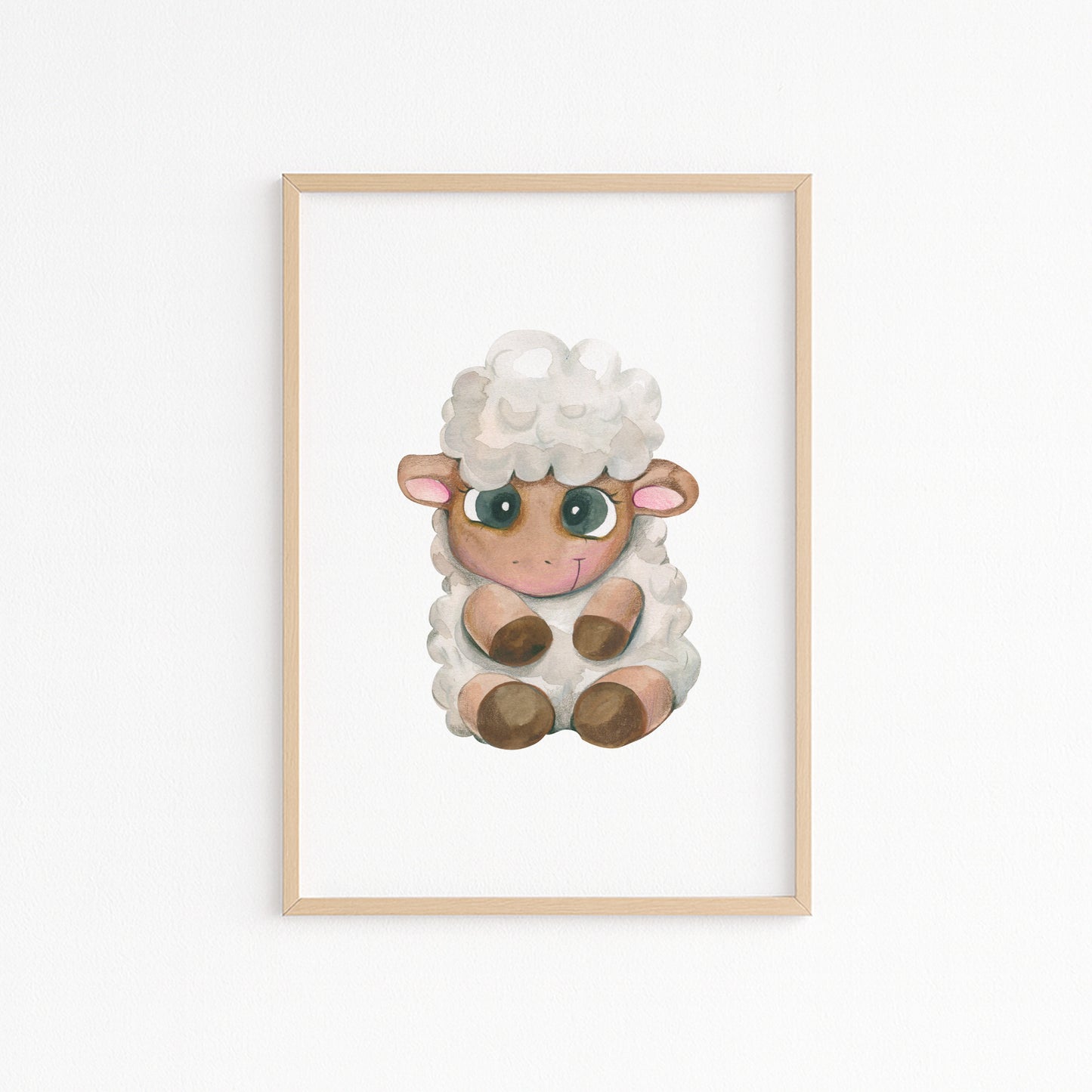 Kinderzimmerbild mit einer gemaltem Scharf. Poster für das Kinderzimmer Babyzimmer