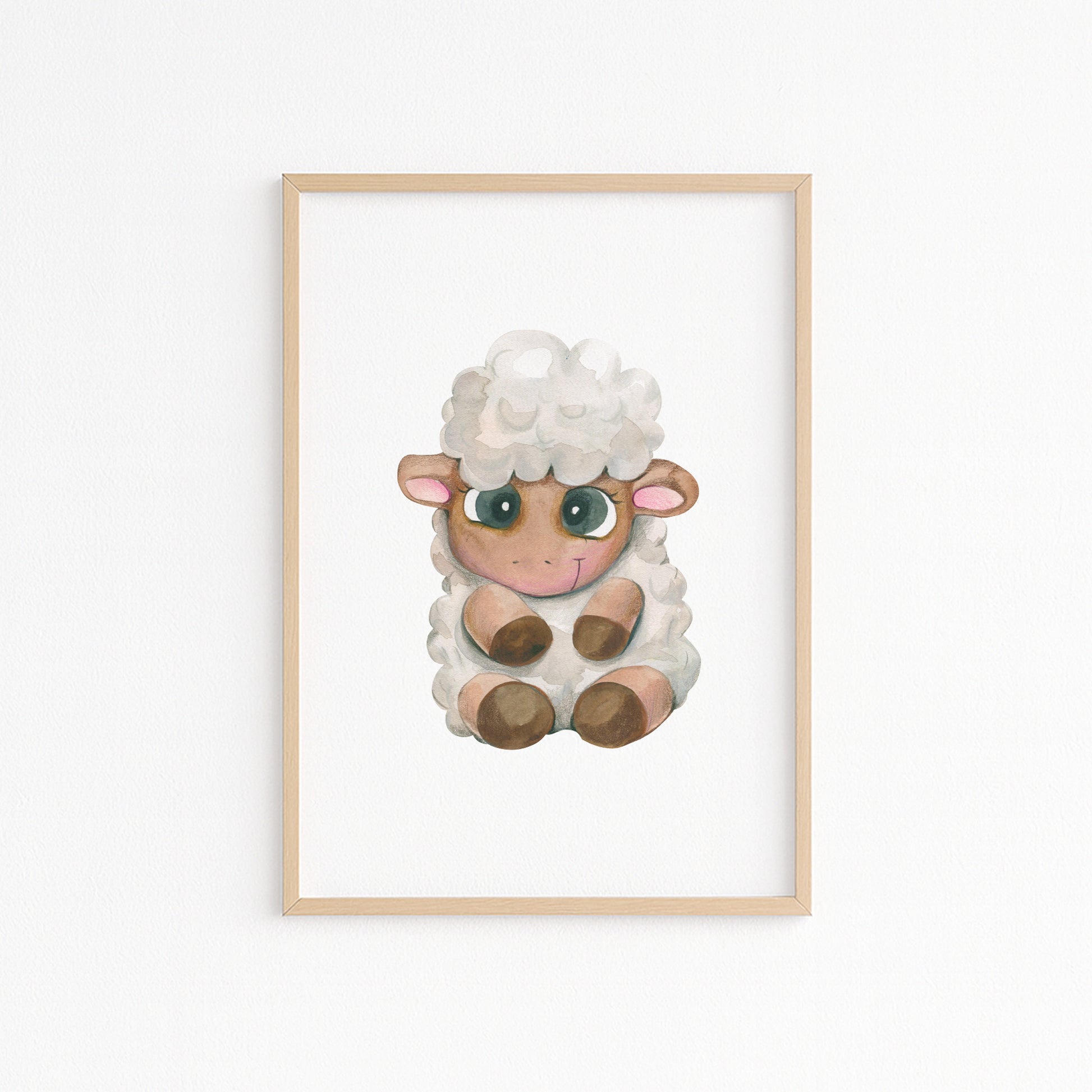 Kinderzimmerbild mit einer gemaltem Scharf. Poster für das Kinderzimmer Babyzimmer