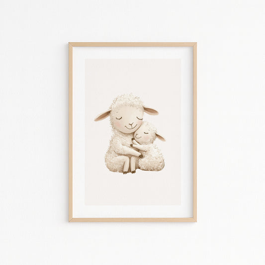 Kinderzimmerbild zwei Scharfe gemald A4 - Poster für das Kinderzimmer babyzimmer