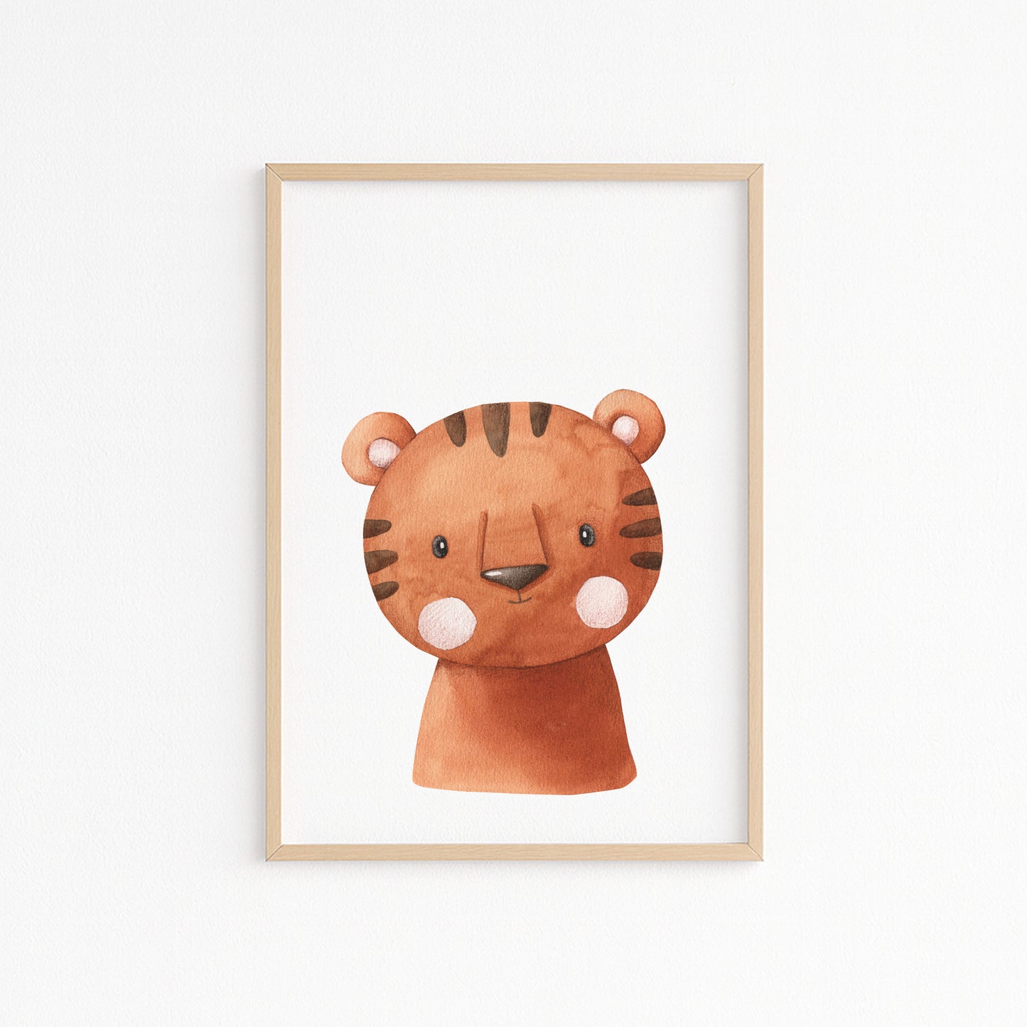 Kinderzimmerbild Tiger gemald A4 - Poster für das Kinderzimmer babyzimmer