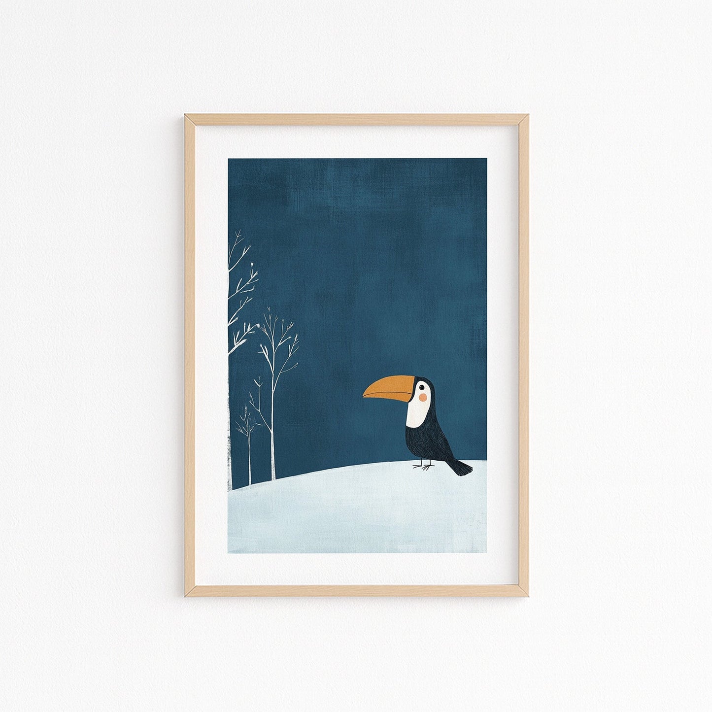 Wandbild Tucan gemalt Kinderzimmerbild