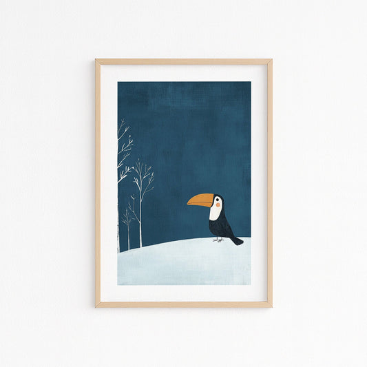 Wandbild Tucan gemalt Kinderzimmerbild