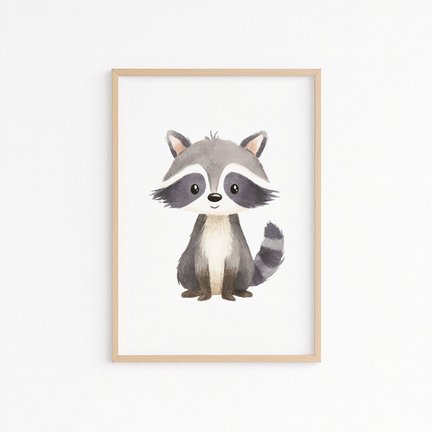 Kinderzimmerbild Waschbär gemald A4 - Poster für das Kinderzimmer babyzimmer