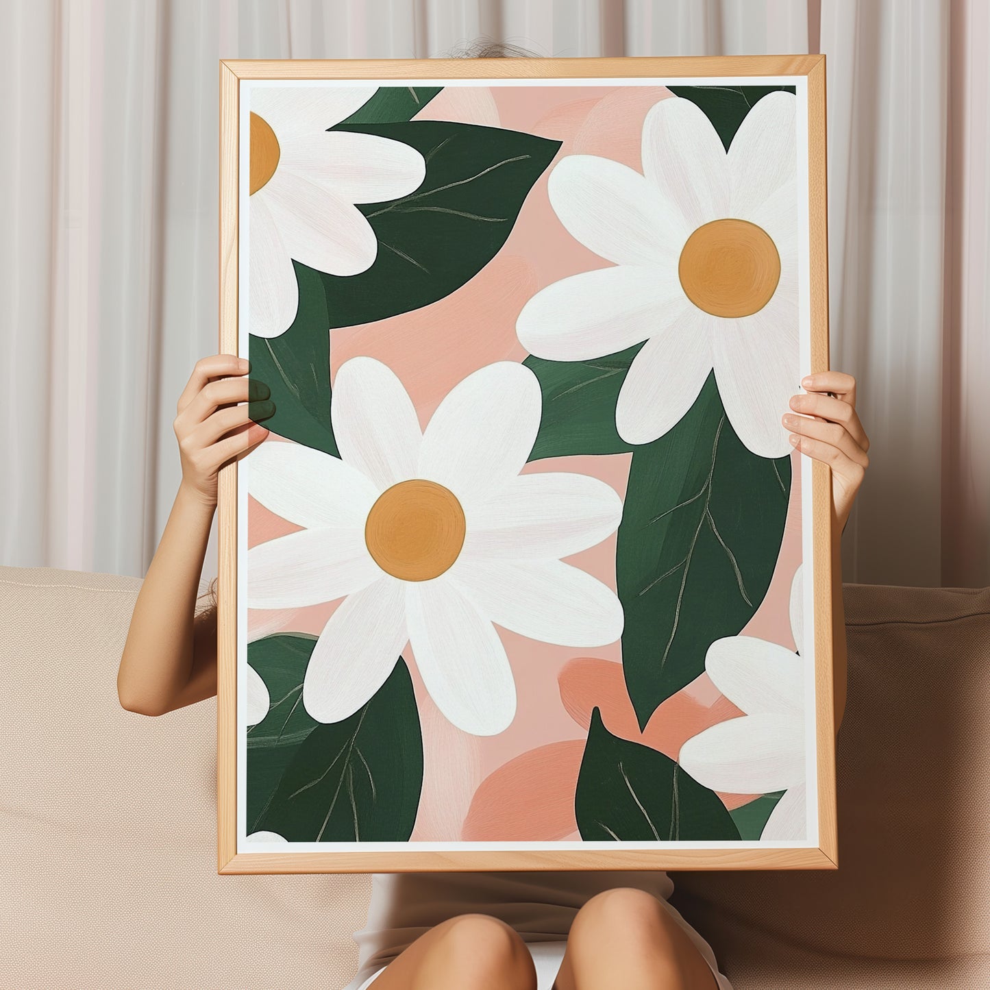 Kinderzimmerbild mit Blumen bunt sonnenblumen Din a4 Din a3 Poster für das Kinderzimmer Babayzimmer