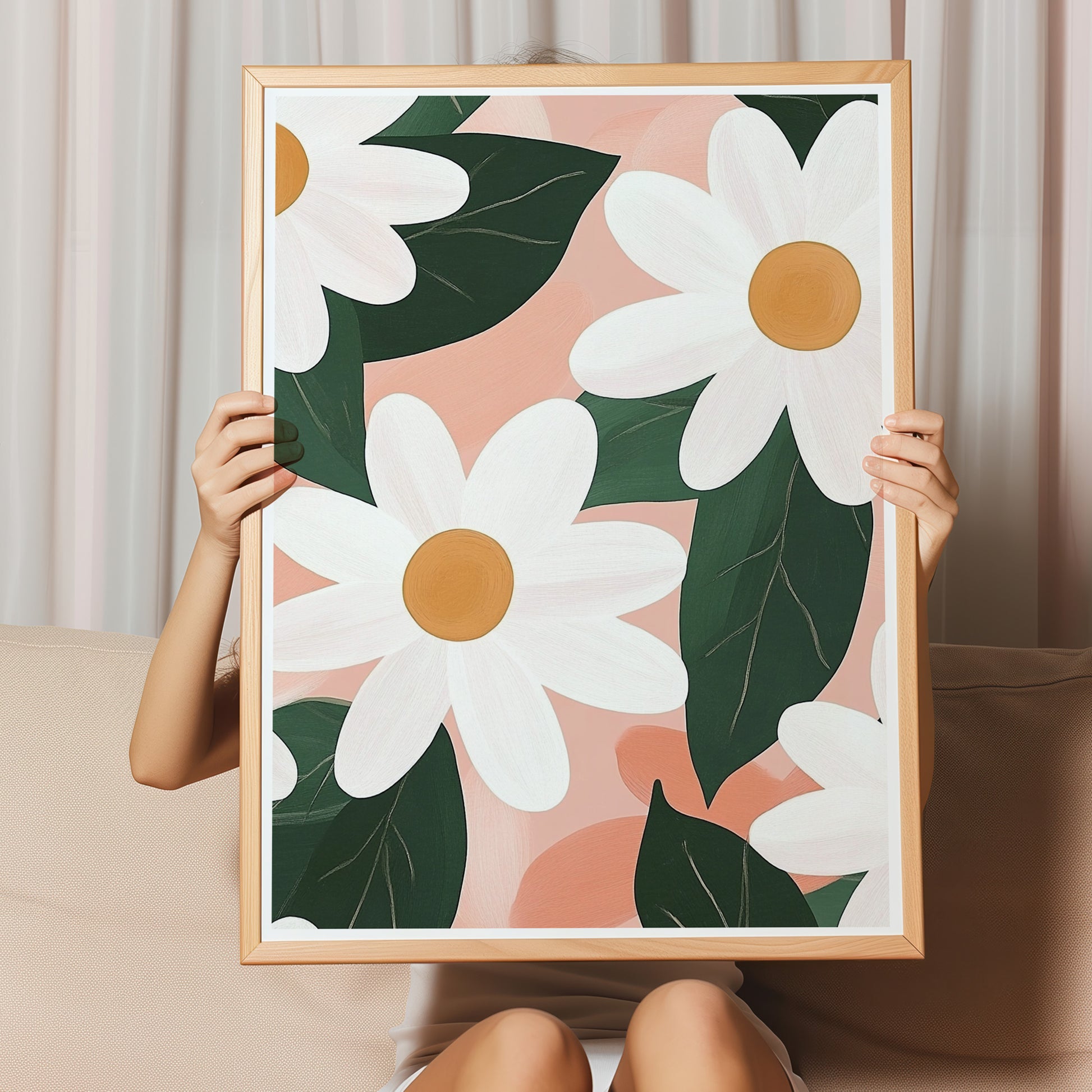 Kinderzimmerbild mit Blumen bunt sonnenblumen Din a4 Din a3 Poster für das Kinderzimmer Babayzimmer