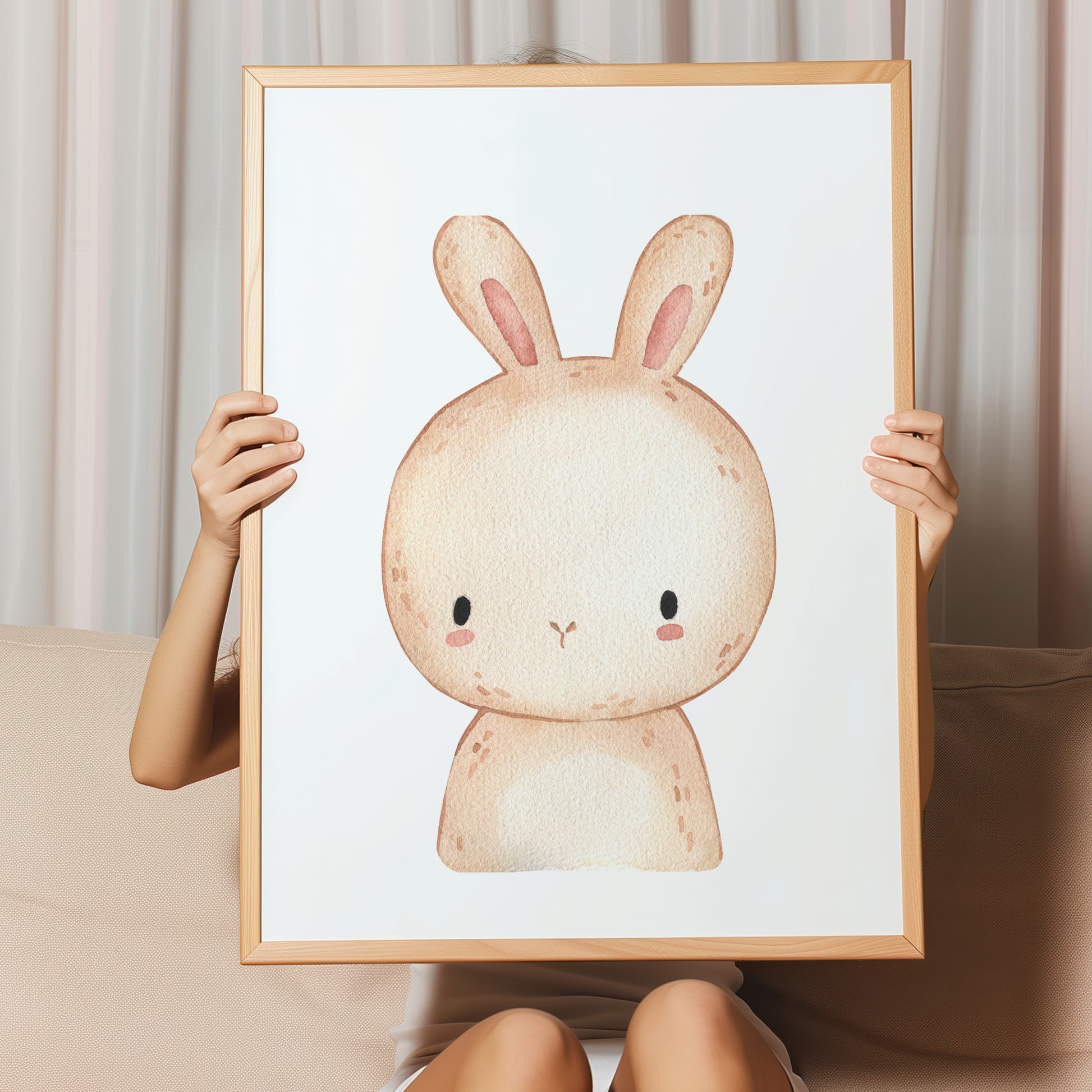 Kinderzimmerbild Hase Din A4 A3 - Poster für das Kinderzimmer babyzimmer 