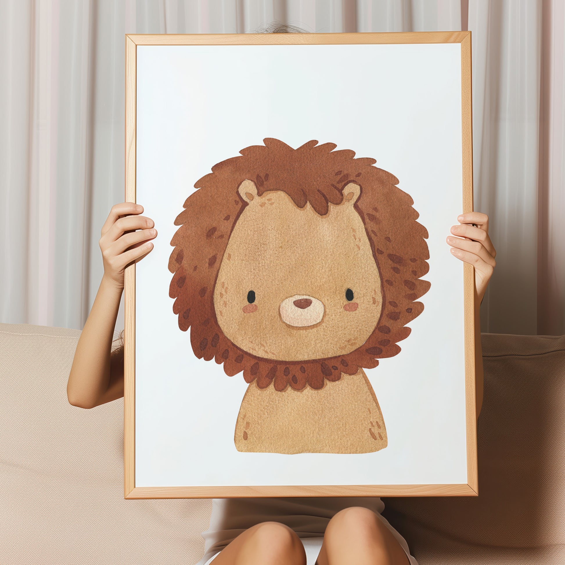 Kinderzimmerbild Löwe A4 A3 - Poster für das Kinderzimmer babyzimmer 