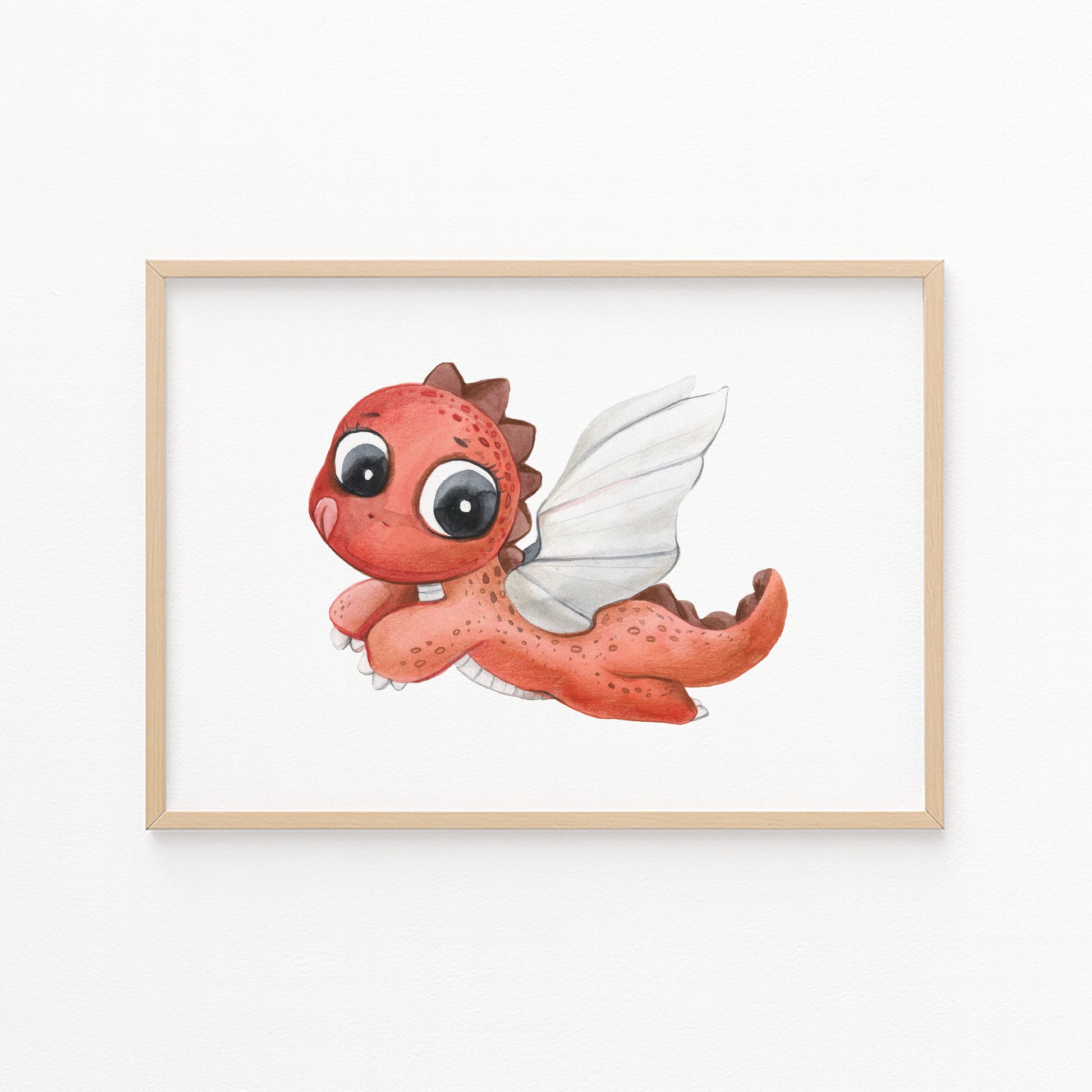 Kinderzimmerbild Drache - Poster für das Kinderzimmer - Kunstdruck Babyzimmer A4 & A3