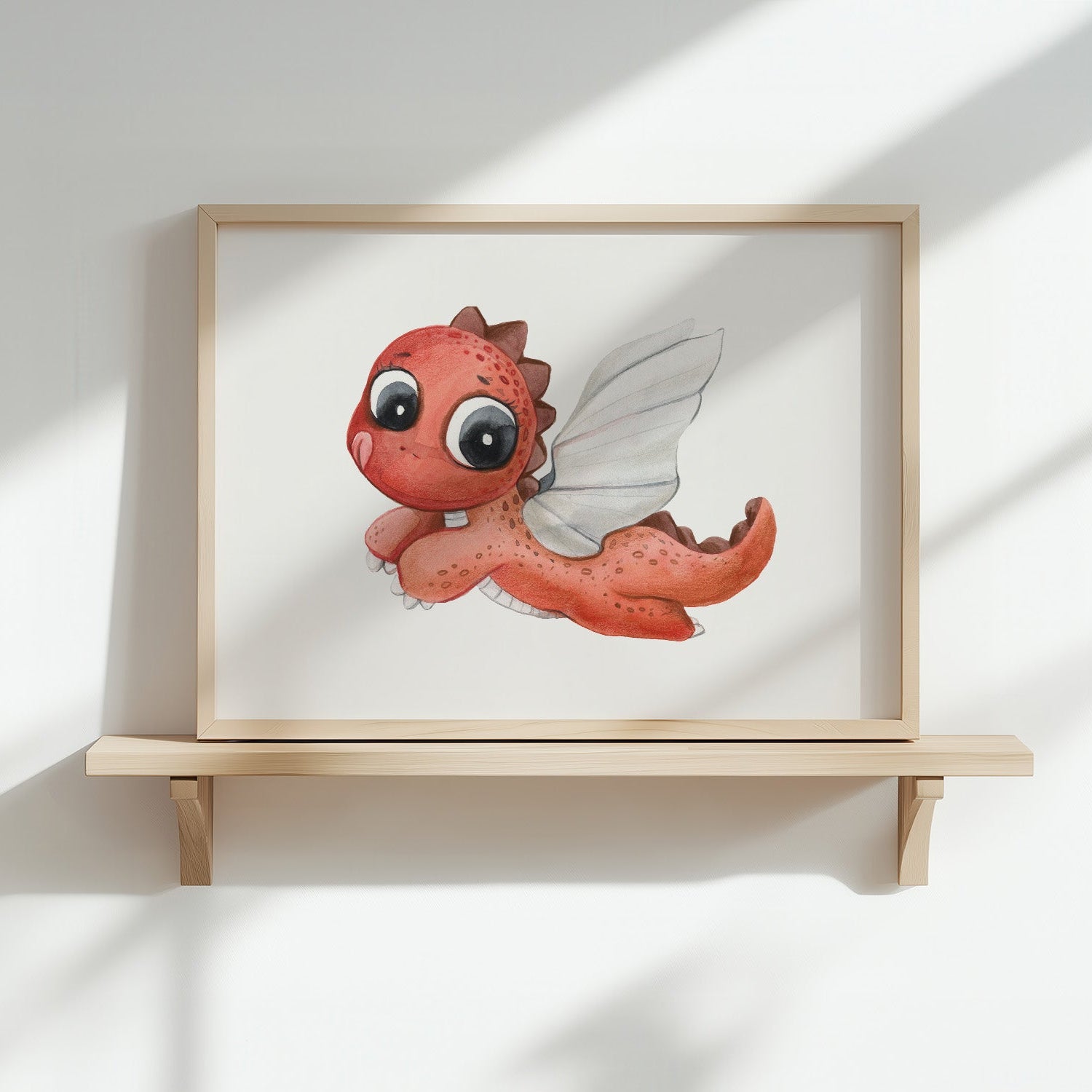 Kinderzimmerbild Drache - Poster für das Kinderzimmer - Kunstdruck Babyzimmer A4 & A3