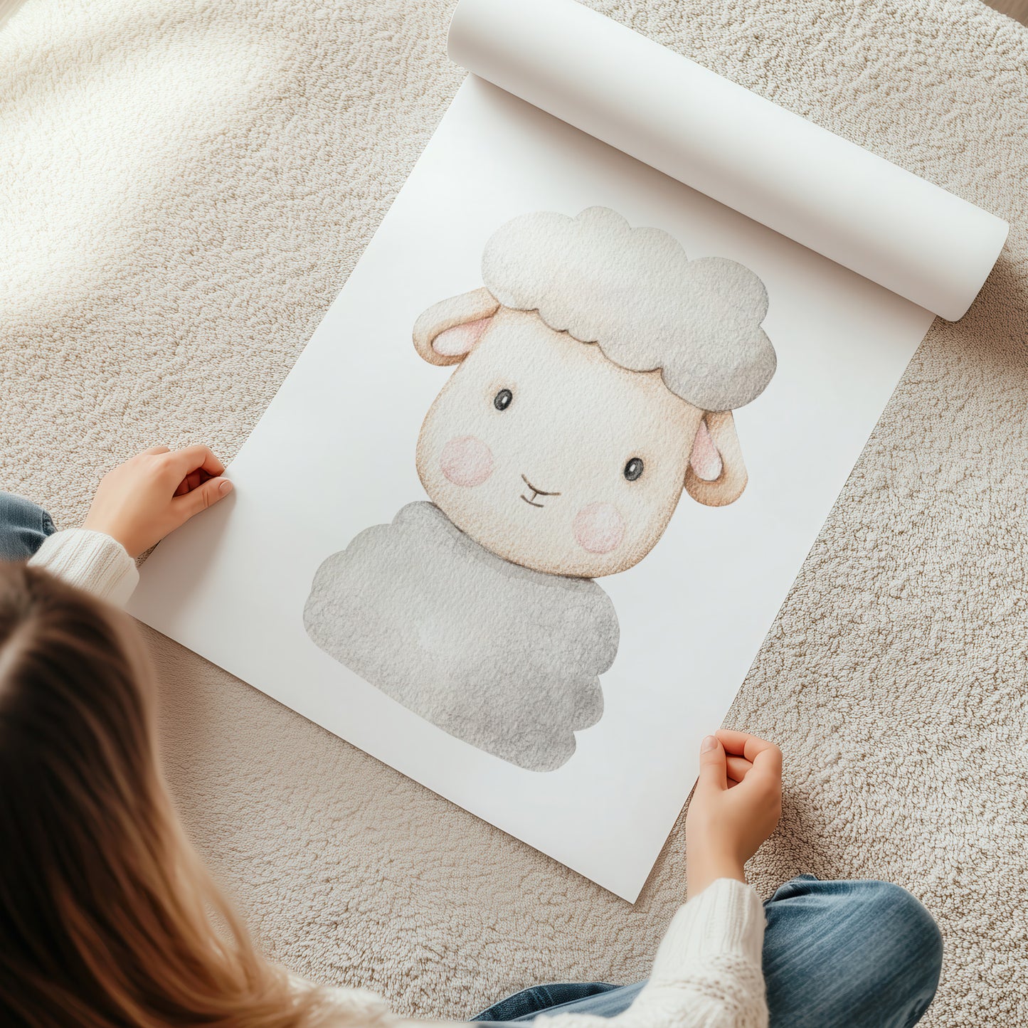 Kinderzimmerbild Scharf gemald A4 - Poster für das Kinderzimmer babyzimmer