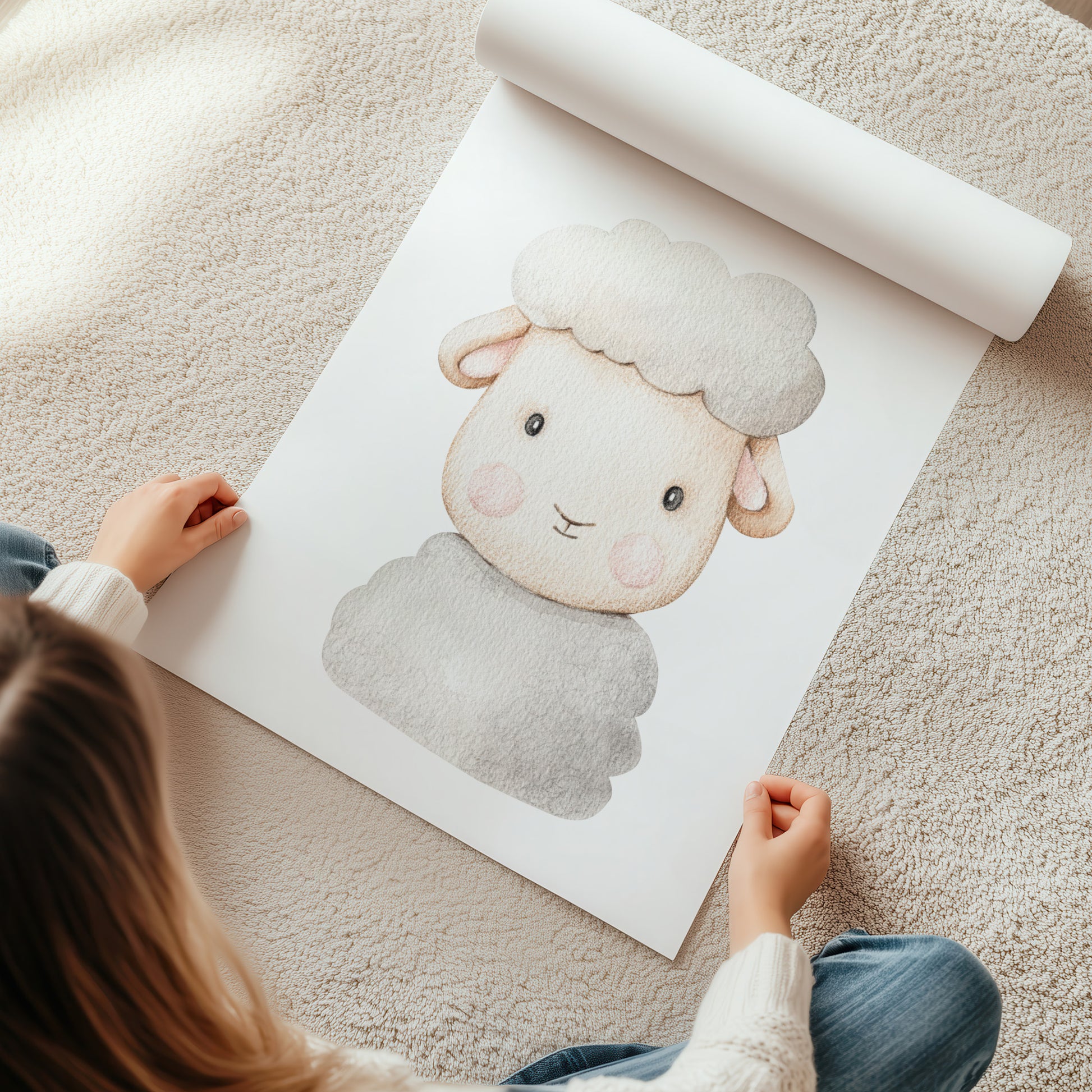 Kinderzimmerbild Scharf gemald A4 - Poster für das Kinderzimmer babyzimmer