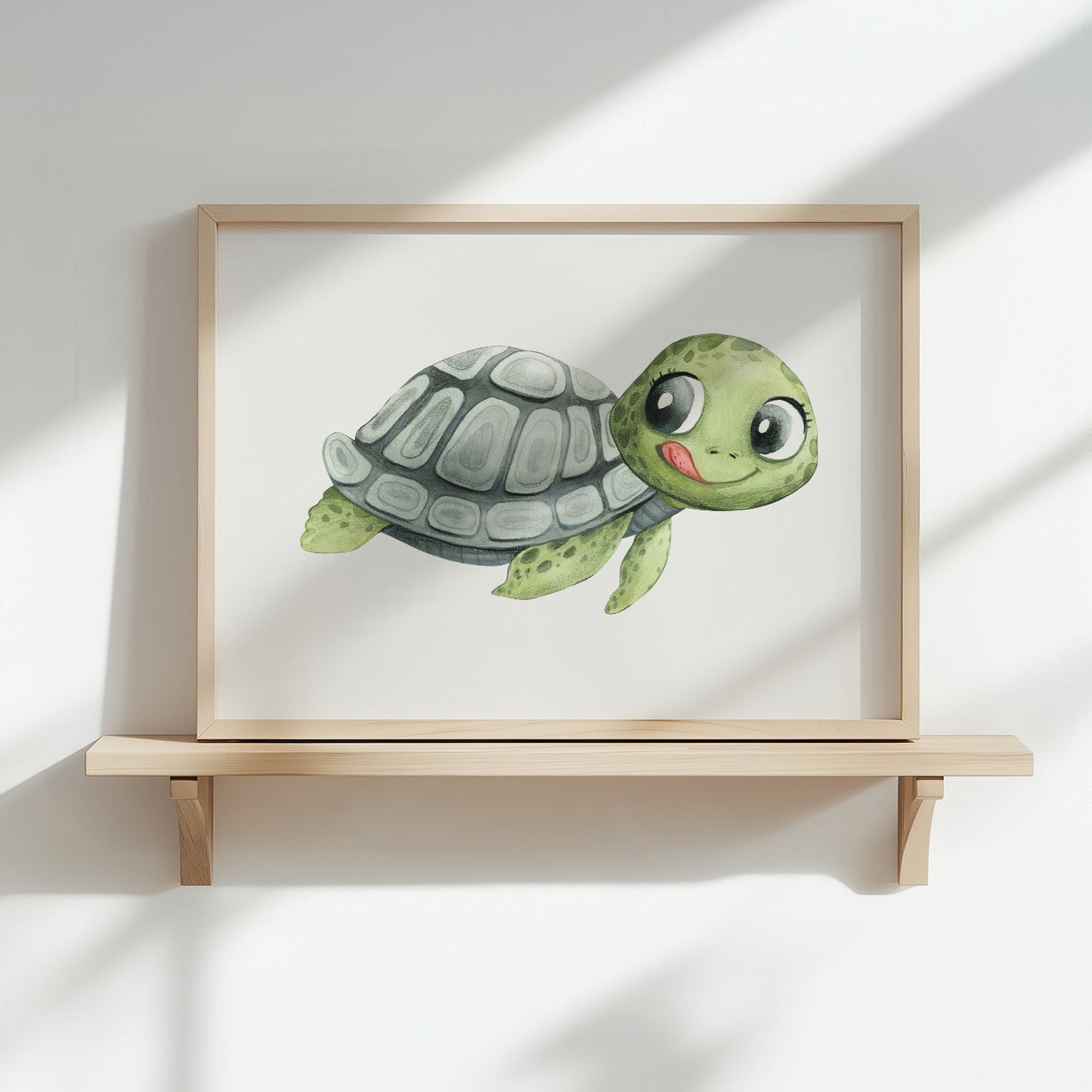 Kinderzimmerbild Schildkröte - Poster für das Kinderzimmer - Kunstdruck Babyzimmer A4 & A3