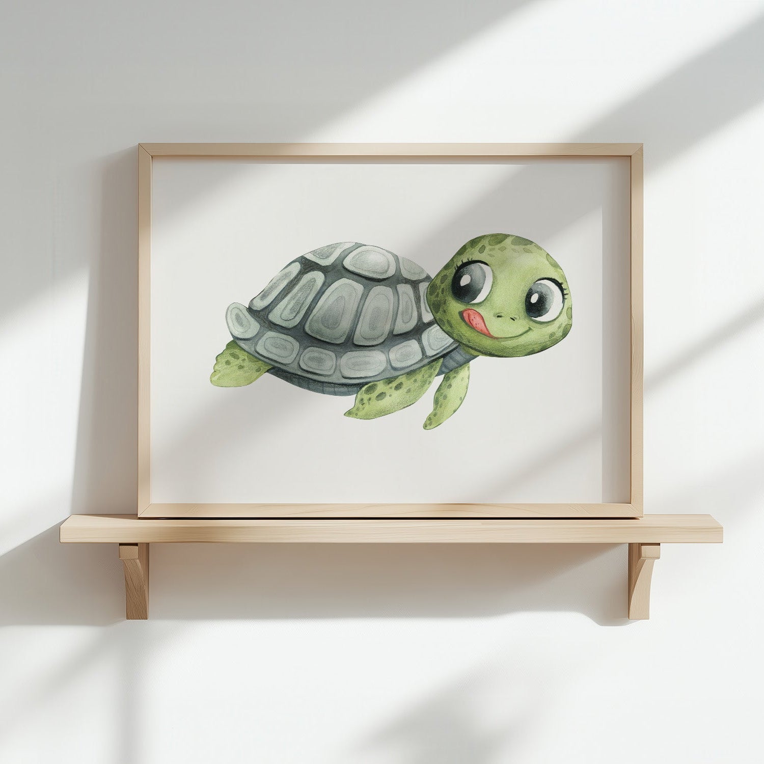 Kinderzimmerbild Schildkröte - Poster für das Kinderzimmer - Kunstdruck Babyzimmer A4 & A3